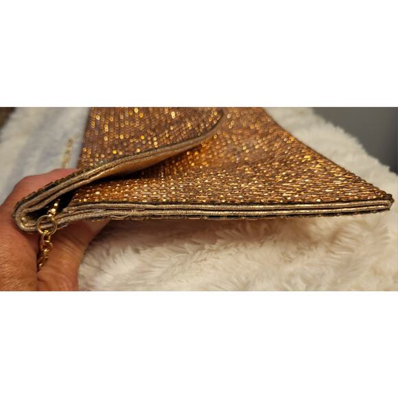 Unbranded Rose Gold Beaded Purse Bag Crossbody Purse Prom Wedding Bag - Picture 12 of 15